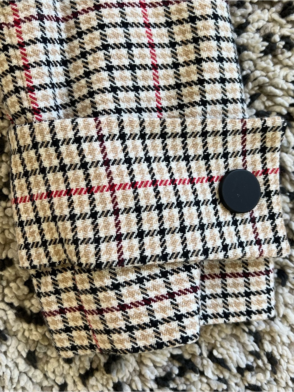 Maje Gessia Carreaux Trench Coat Check Plaid Women’s 38 EU Medium *Missing Belt - Picture 7 of 16